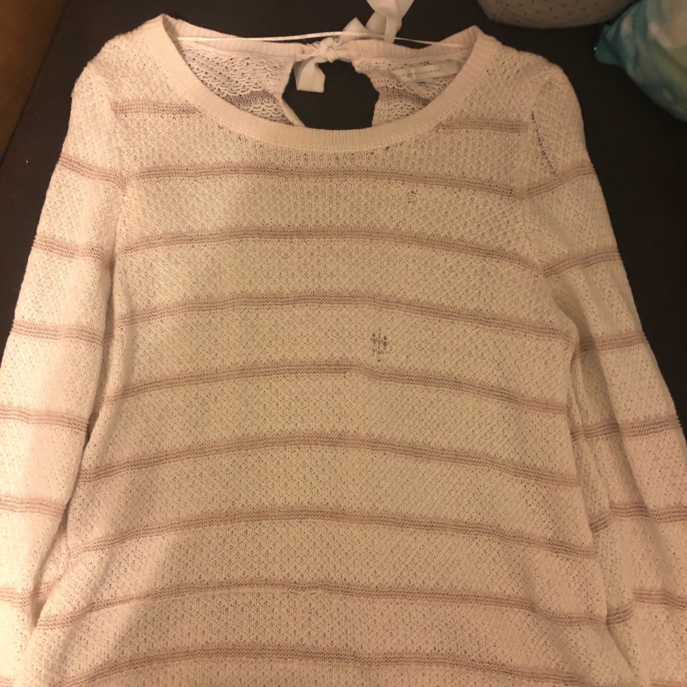 White striped sweater